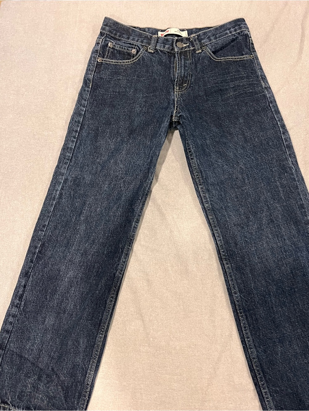 Levi's Men's Dark Blue Straight Jeans 28 x 28 /16 reg youth